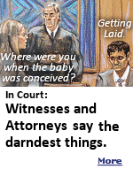 These hilarious real life exchanges recorded by court reporters are from a book called Disorder in the Court: Great Fractured Moments in Courtroom History.